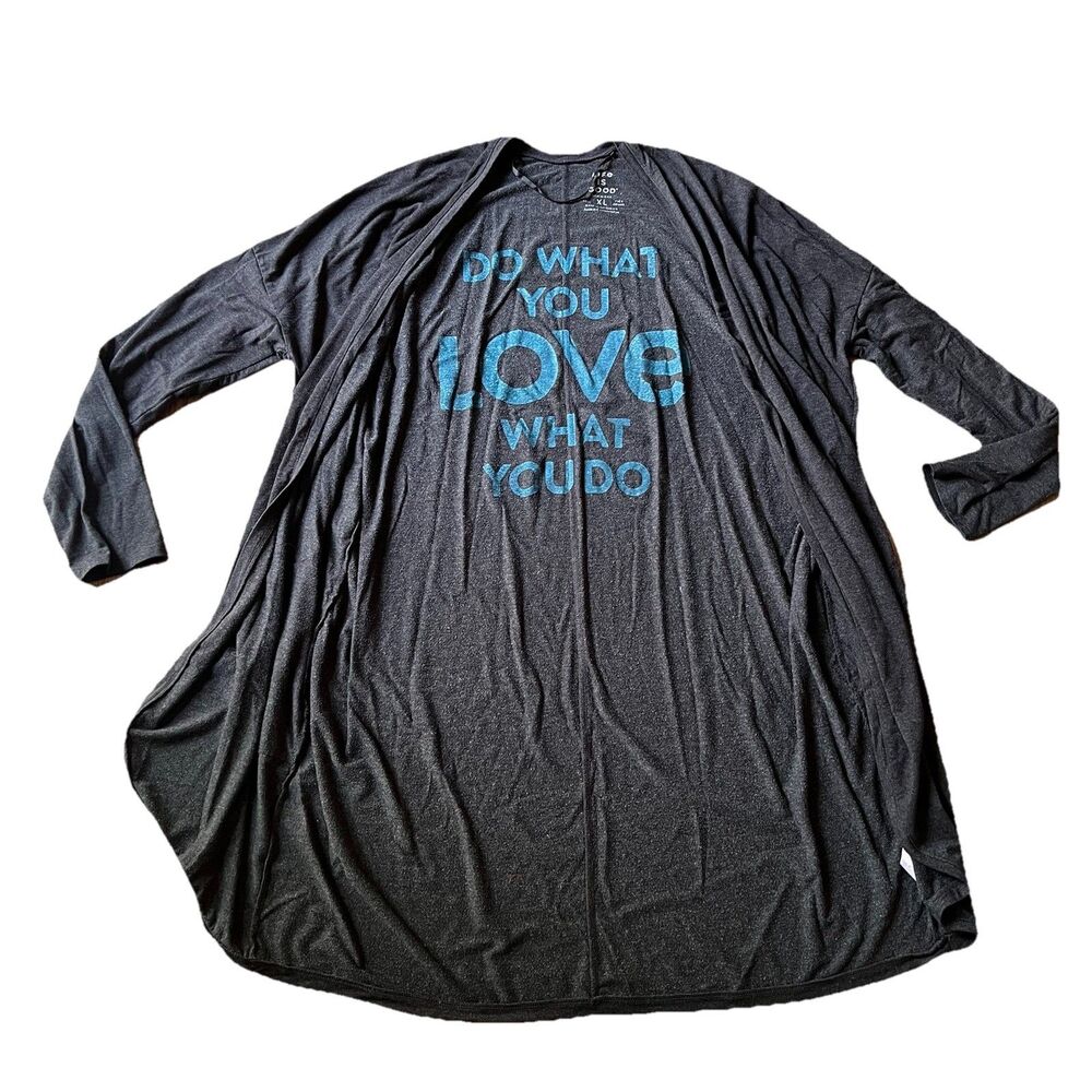 Life‎ Is Good Women’s Open Cardigan XL  Graphic